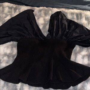 Express Black Off-Shoulder Blouse
